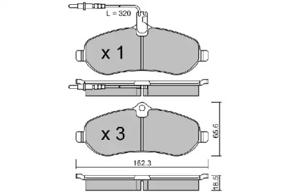 Комплект тормозных колодок (AISIN: BPPE-1010)